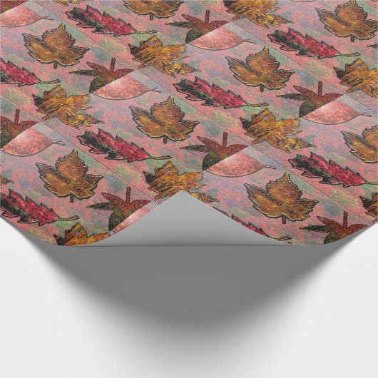Herfst bladeren bladeren loof cadeaupapier (Hoek)