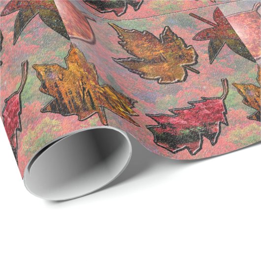 Herfst bladeren bladeren loof cadeaupapier (Rol Hoek)