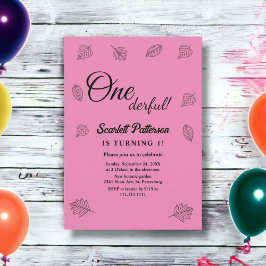 Herfst bladeren Blush Roze rustieke herfst 1e verj Kaart