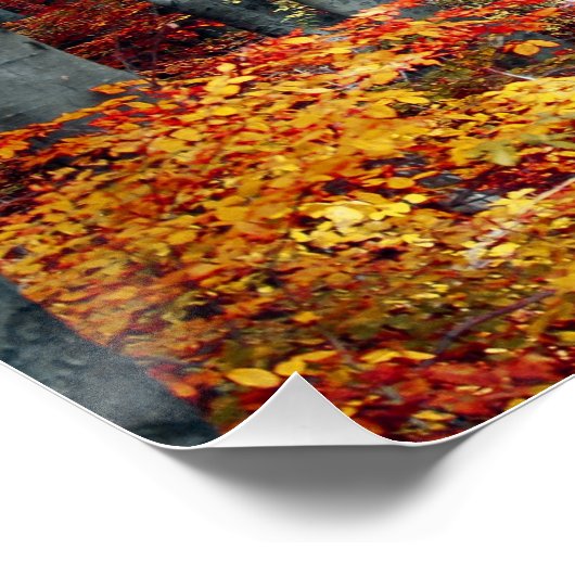 Herfst bladeren Bossen herfst bos bruiloft Perfect Poster (Hoek)