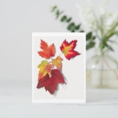 Herfst bladeren botanische illustratie briefkaart (Staand voorkant)
