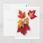 Herfst bladeren botanische illustratie briefkaart (Voorkant / Achterkant)