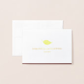 Herfst bladeren Bourgondische bruiloft plaats kaar Folie Kaarten (Met envelop)