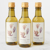 Herfst bladeren bruiloft dank u wijn label wijn etiket (Flessen)