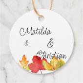 Herfst bladeren bruiloft gunst Labels (Achterkant)