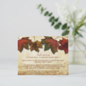 Herfst bladeren bruiloft invoegen Kaart