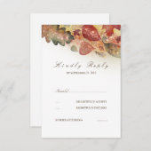 Herfst bladeren bruiloft RSVP (Voorkant / Achterkant)
