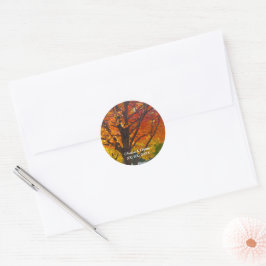 Herfst bladeren bruiloft stickers