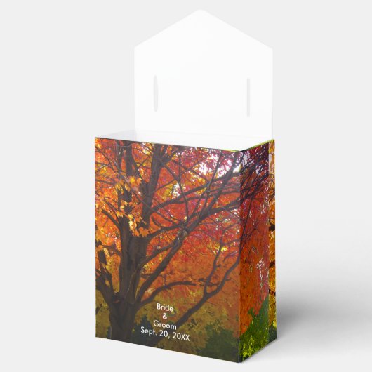 herfst bladeren bruiloft tent doos bedankdoosjes (Geopend)