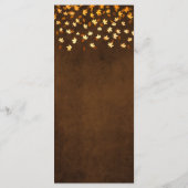 Herfst bladeren bruin en goud bruiloft menu (Achterkant)