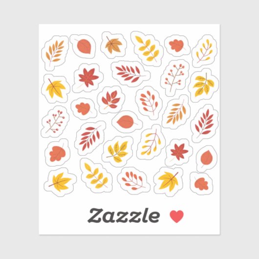 Herfst Bladeren Cozy Deco Esthetisch blad Sticker (Vel)