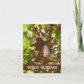 Herfst Bladeren die verkleuren Mabon Zegeningen Kaart (Voorkant)