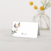 Herfst bladeren eenvoudige botanische Waterverf br Plaatskaartje (Achterkant)