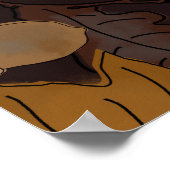 Herfst bladeren eikels bessen friendsgiving citaat poster (Hoek)