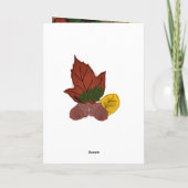 Herfst bladeren eikels bessen happy friendsgiving kaart (Achterkant)