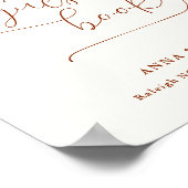 Herfst bladeren Elegant herfst bruiloft gast boek  Poster (Hoek)