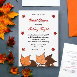 Herfst bladeren Elegant Romantisch Herfst Vrijgeze Kaart