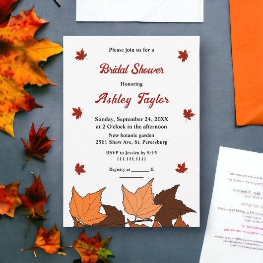 Herfst bladeren Elegant Romantisch Herfst Vrijgeze Kaart