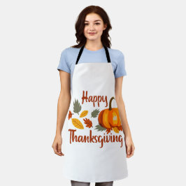 Herfst bladeren en pompoenen gelukkig Thanksgiving Schort