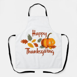 Herfst bladeren en pompoenen gelukkig Thanksgiving Schort