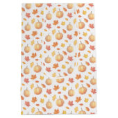 Herfst bladeren en pompoenen herfst bruiloft dank  medium cadeauzakje (Achterkant)