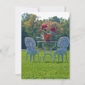 Herfst bladeren en weide van liefde bruiloft kaart (Achterkant)