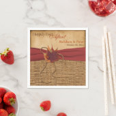 Herfst bladeren, FAUX Burlap bruiloft servetten 2 (Insitu)