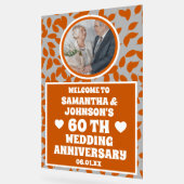 Herfst bladeren foto 60e bruiloft Jubileum Frosted Acryl Bord (Hoek)