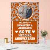 Herfst bladeren foto 60e bruiloft Jubileum Frosted Acryl Bord (Huwelijk)