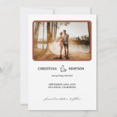 Herfst bladeren, foto, minimalistisch opslaan van  kaart (Achterkant)