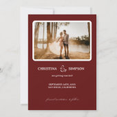 Herfst bladeren, foto, minimalistisch opslaan van kaart (Achterkant)