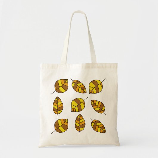 Herfst bladeren geel blad patroon tote bag (Voorkant)