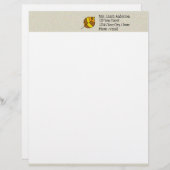 Herfst bladeren geel gepersonaliseerd briefhoofd (Voorkant / Achterkant)