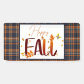 Herfst/bladeren/geruit Spandoek (Horizontaal)