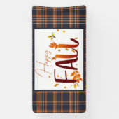 Herfst/bladeren/geruit Spandoek (Verticaal)