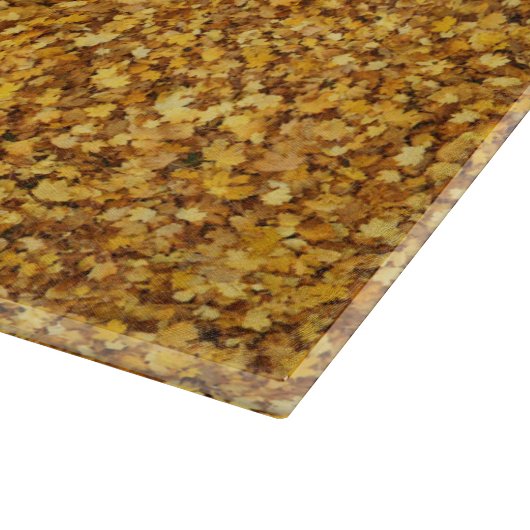 Herfst bladeren glas snijplank (Hoek)