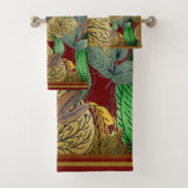 Herfst Bladeren Groen, Bruin, Rust, Rood Rust Bad Handdoek (Insitu)