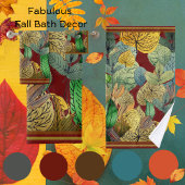 Herfst Bladeren Groen, Bruin, Rust, Rood Rust Bad Handdoek