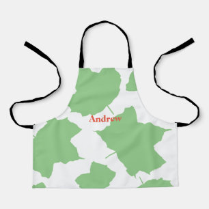 Herfst bladeren groen wit herfst Thanksgiving naam Schort