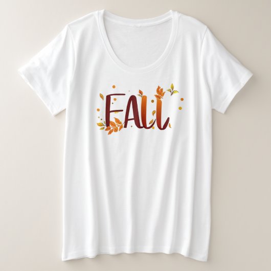 Herfst/Bladeren Grote Maat T-shirt (Design voorkant)
