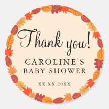 Herfst Bladeren Halloween Baby Shower Bedankt