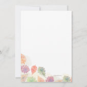 Herfst bladeren hand geschilderd kaart (Achterkant)