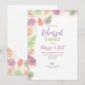 Herfst bladeren hand geschilderd kaart (Voorkant / Achterkant)