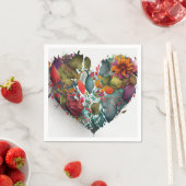 Herfst bladeren hart papier servetten (Insitu)