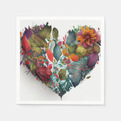 Herfst bladeren hart papier servetten (Voorkant)