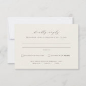 Herfst bladeren herfst bruiloft eenvoudige pruim RSVP kaartje (Voorkant)