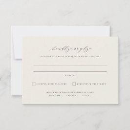 Herfst bladeren herfst bruiloft eenvoudige pruim RSVP kaartje