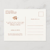 Herfst bladeren herfst bruiloft foto opslaan van d briefkaart (Achterkant)