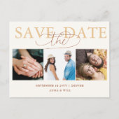 Herfst bladeren herfst bruiloft foto opslaan van d briefkaart (Voorkant)