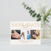 Herfst bladeren herfst bruiloft foto opslaan van d briefkaart (Staand voorkant)